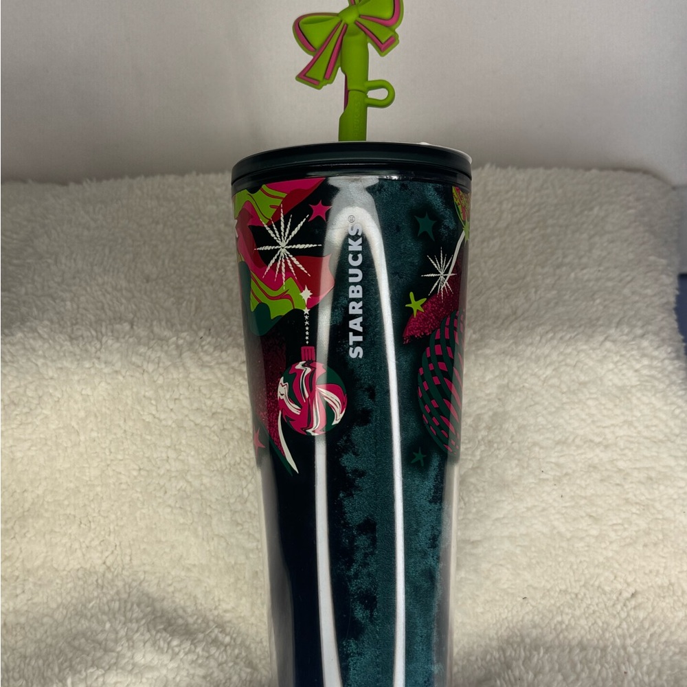 Starbucks Festive Tumbler with Green Straw